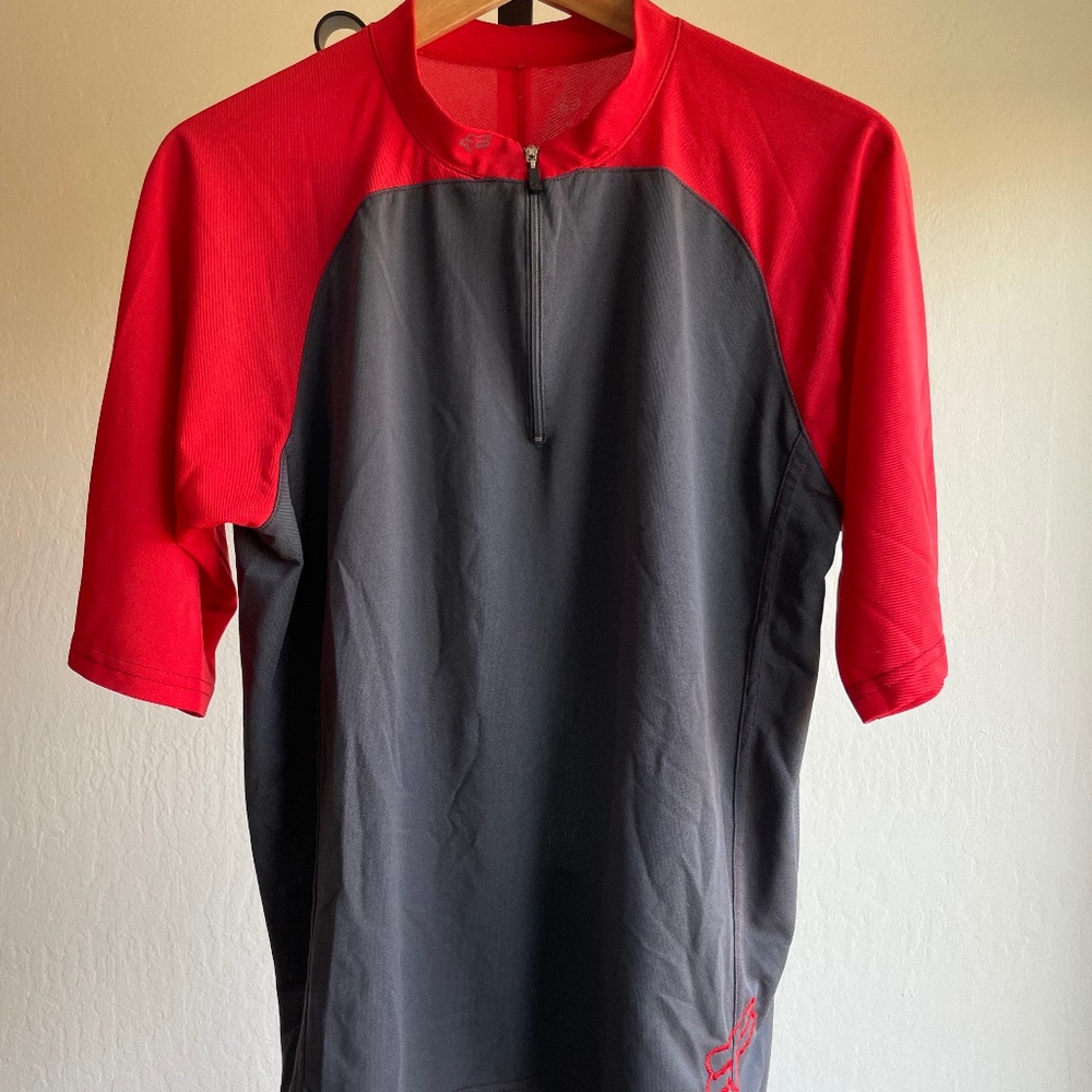 Men's Fox Racing Red/Grey MTB Jersey, Size M - ca 2007
